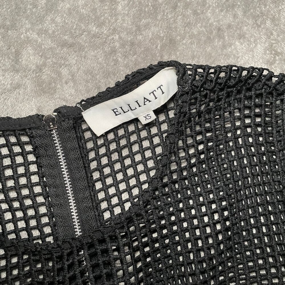 ELLIATT Velocity Black Net Lace Floral Cocktail Dress Size XS - Picture 6 of 6